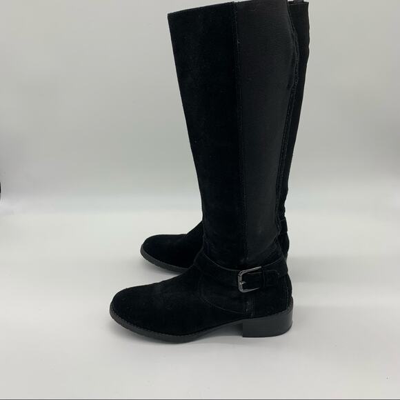 Donald Pliner Beso Black Suede Stretch Boot-8.5 - Picture 2 of 10